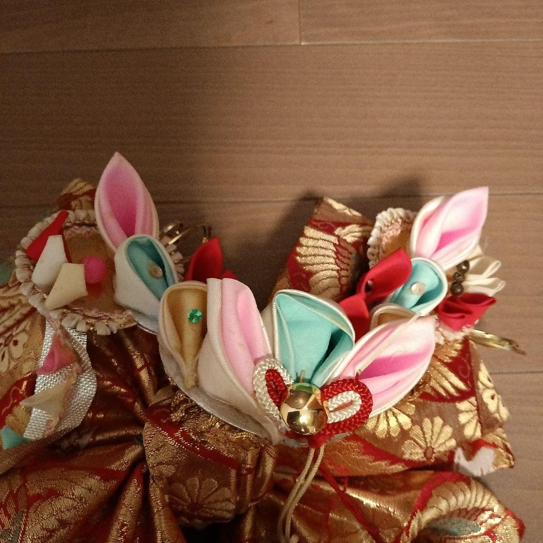 最終七五三5歳〜7歳正絹着物アンティーク誂え 4点セット♡昭和レトロ♡地紋有り