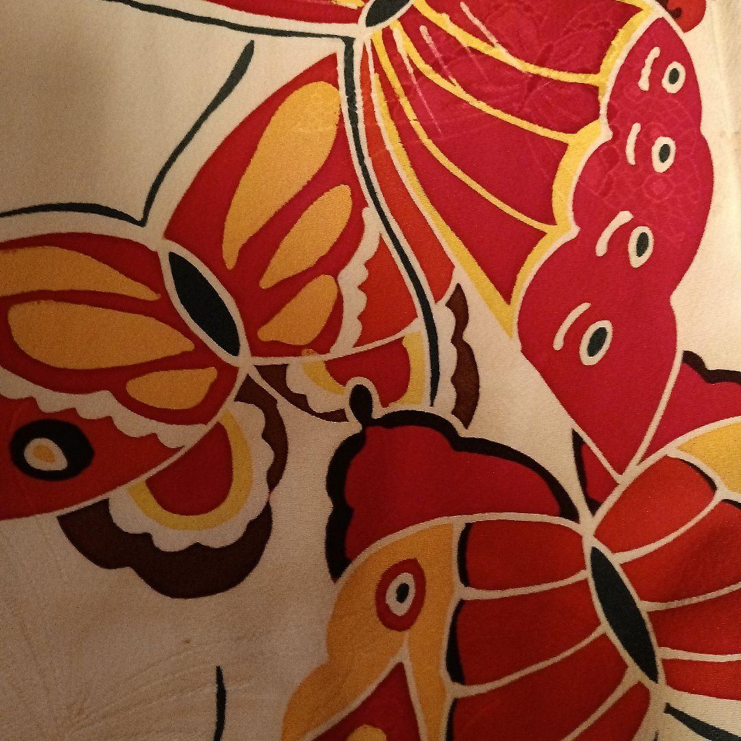 最終七五三5歳〜7歳正絹着物アンティーク誂え 4点セット♡昭和レトロ♡地紋有り