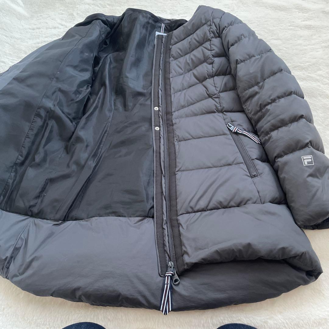 FILA GOLF＊ダウンジャケット＊ダウンコート＊Aライン＊ボア＊黒＊Lサイズ