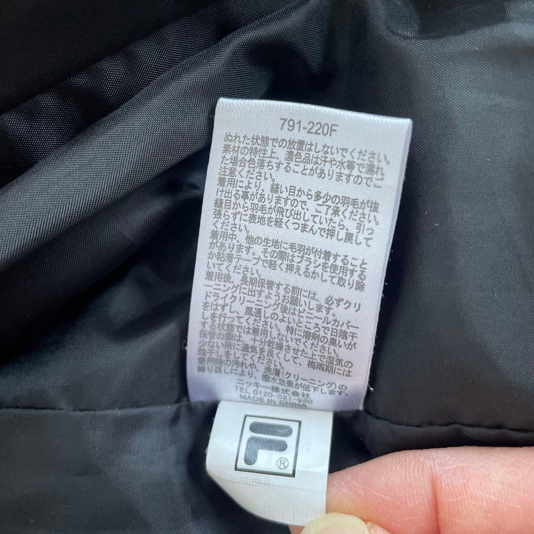 FILA GOLF＊ダウンジャケット＊ダウンコート＊Aライン＊ボア＊黒＊Lサイズ