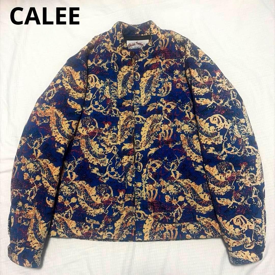 【美品✨】CALEE ブルゾン　ジャケット　コットン　総柄　裏地　キルティング