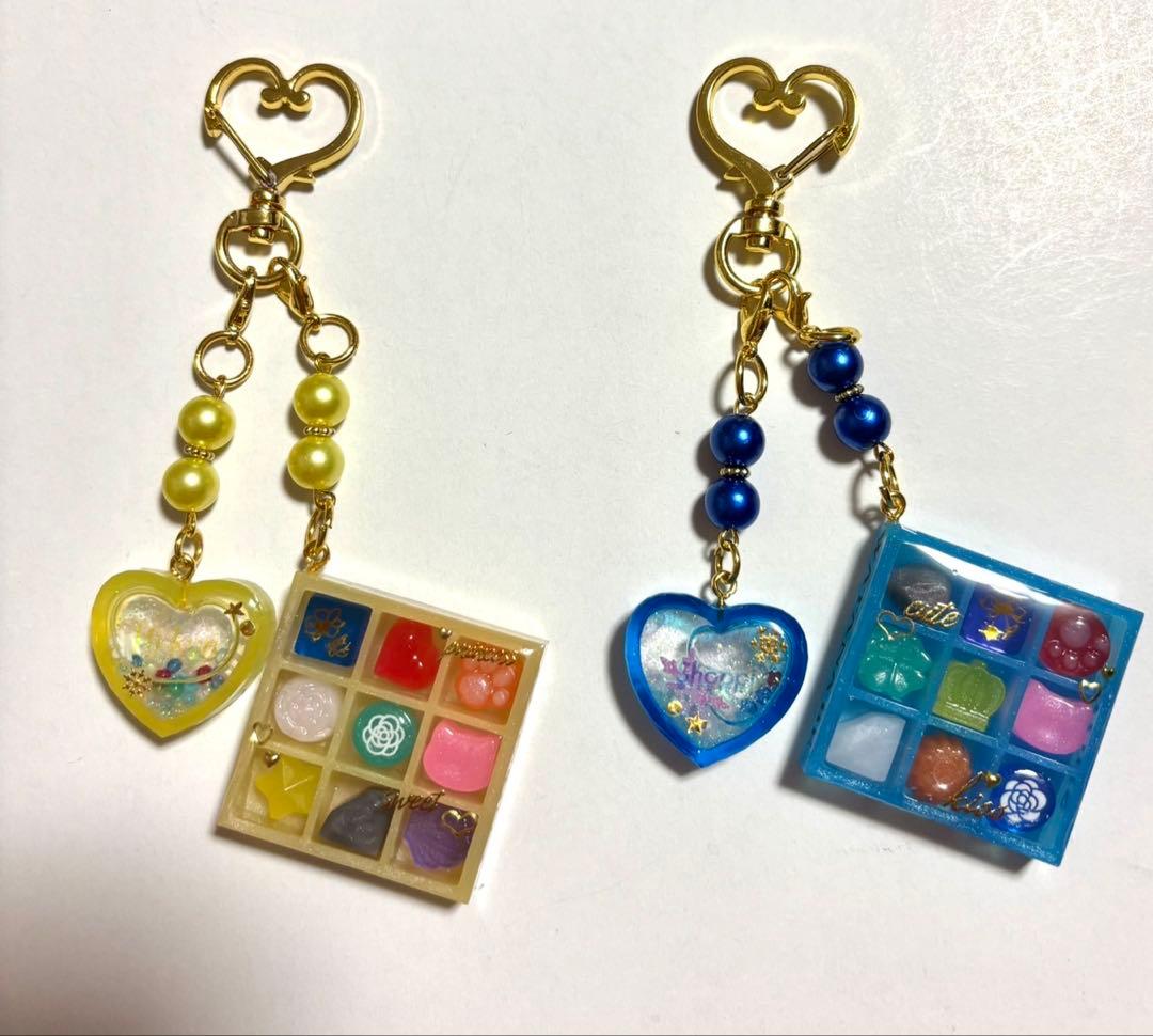 Man レジンキーホルダー ハンドメイド チョコボックス