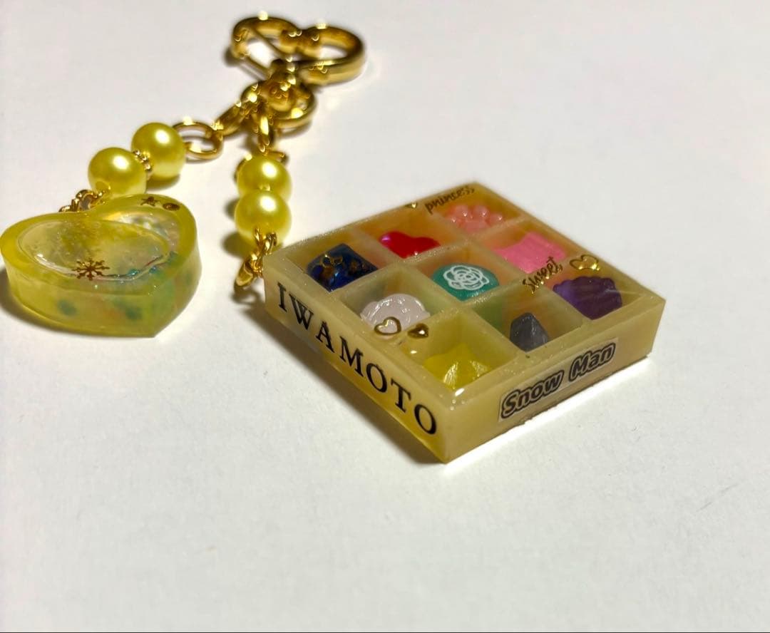 Man レジンキーホルダー ハンドメイド チョコボックス