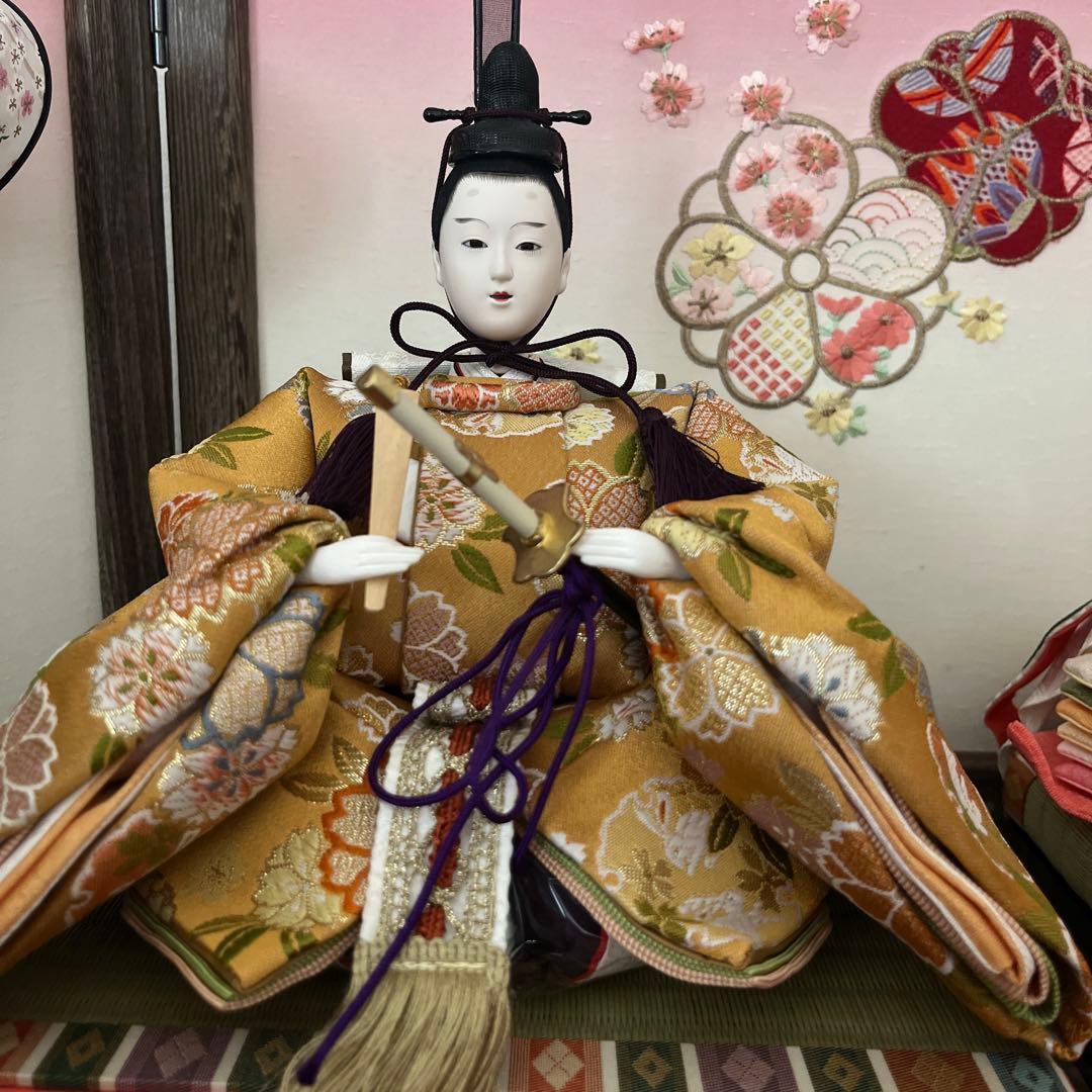 雛人形 田村由起子作 京都製　吉徳監修　桐箱収納　大きめ一段お雛様