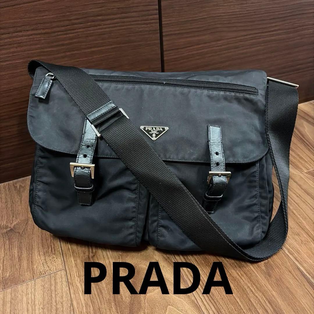PRADA プラダ ナイロン メッセンジャーバック ジャンク品　BT1738