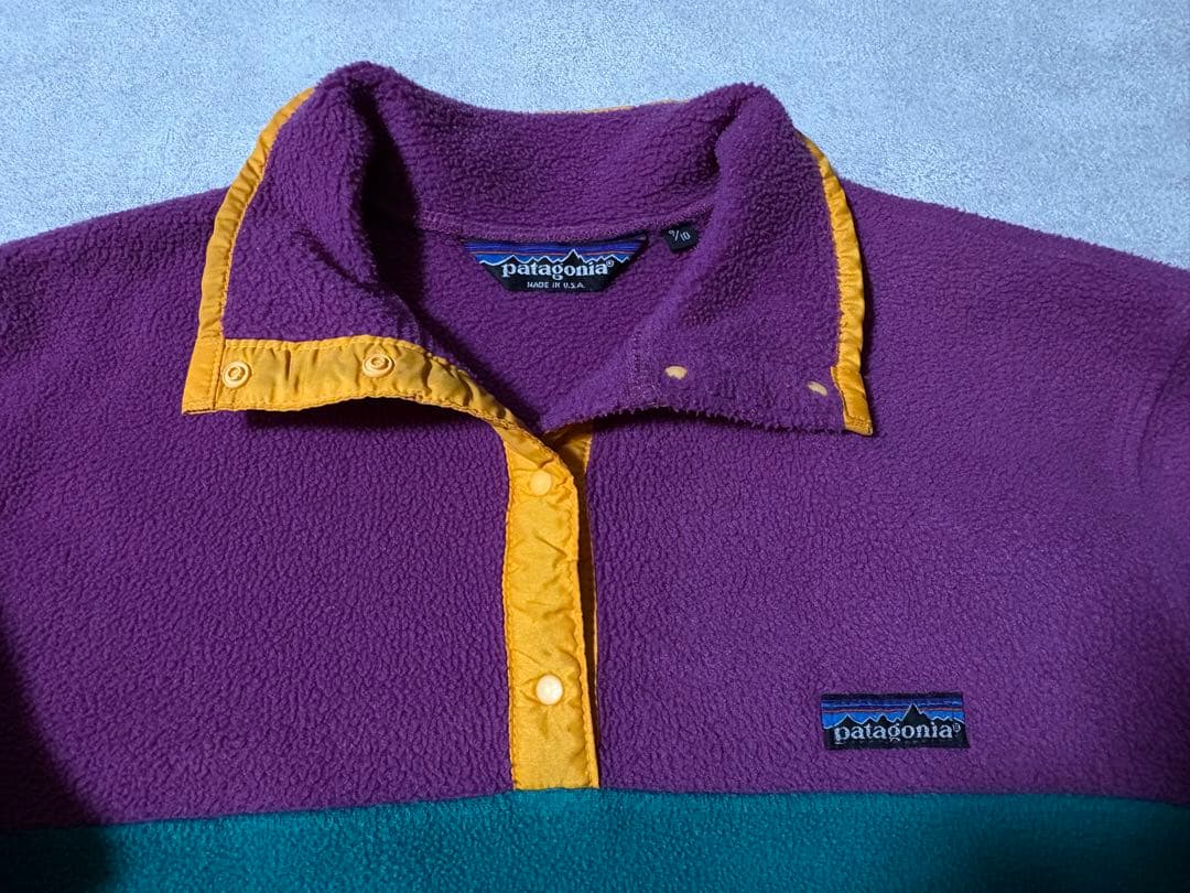 売り切り！ USA製 ®️タグ 旧ロゴpatagonia シンチラ スナップT