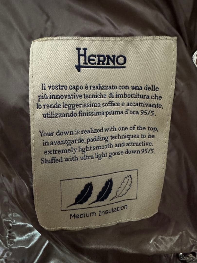 HERNO 2way ダウンコート Aライン ブラウン