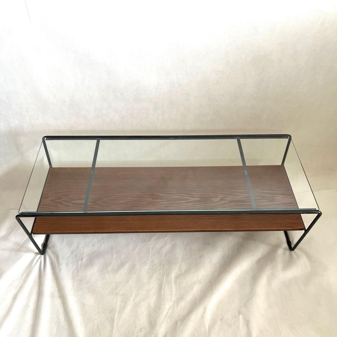 アデペシュ・ソコフ・アイアンガラステーブル・120cm