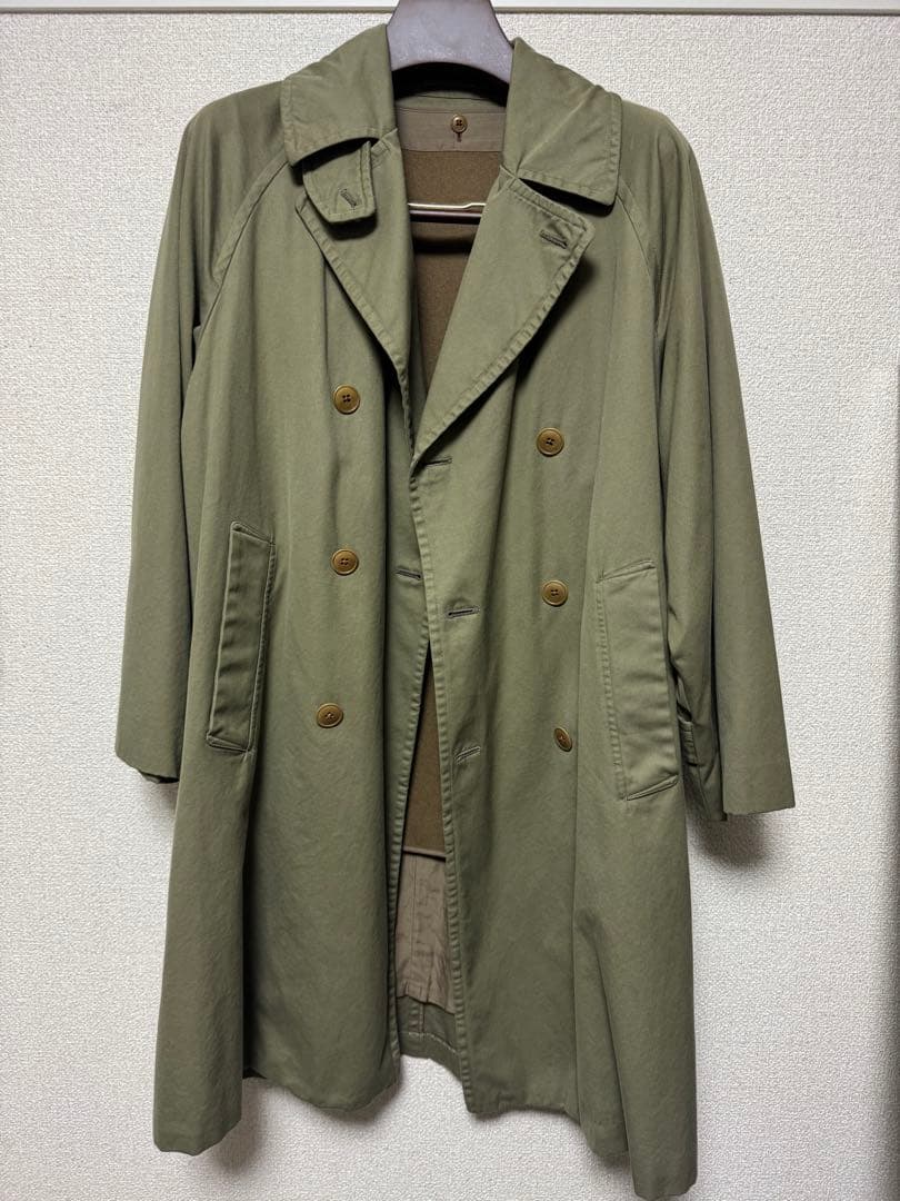 COMOLI 20AWコットンギャバダブルブレステットコート　size:1