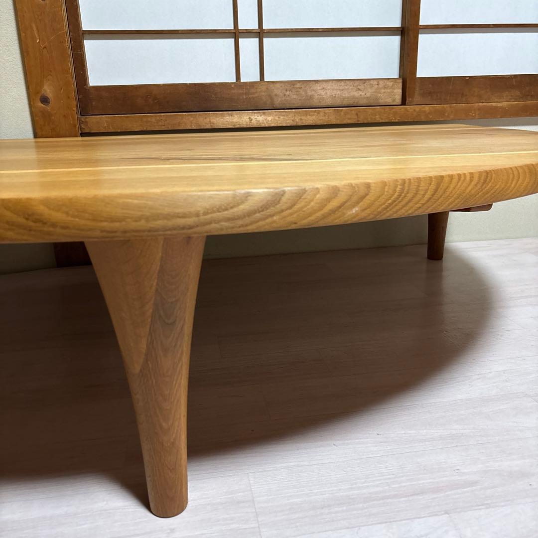 ※出品本日まで！【良品】飛騨産業 森のことば 半円形 リビングテーブル