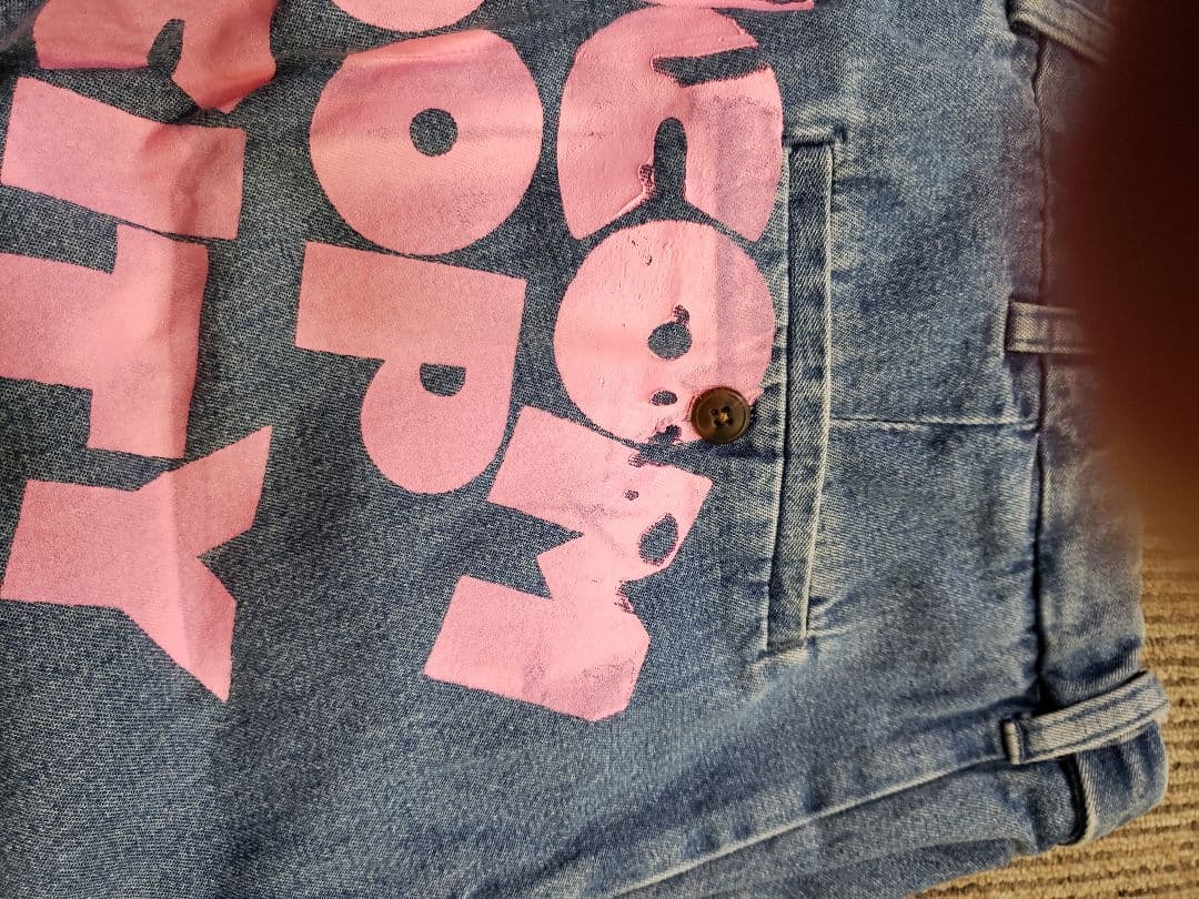 cathy サウスポープリント デニムパンツ