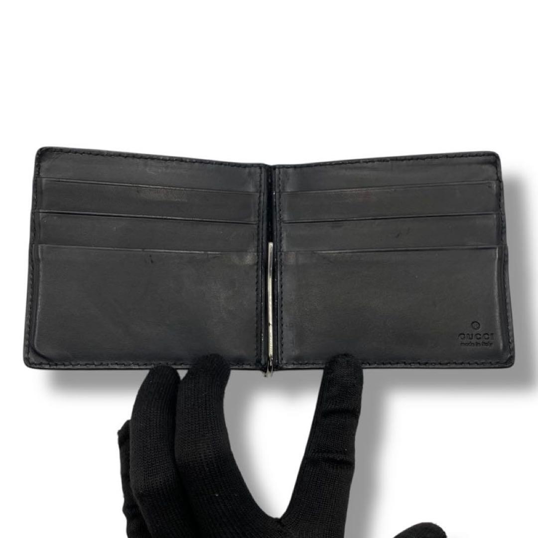 美品 GUCCI グッチ マネークリップ シマ GG 財布 札入れ 170580