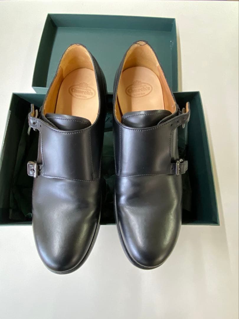 値下church ‘s ダブルモンク　黒　38