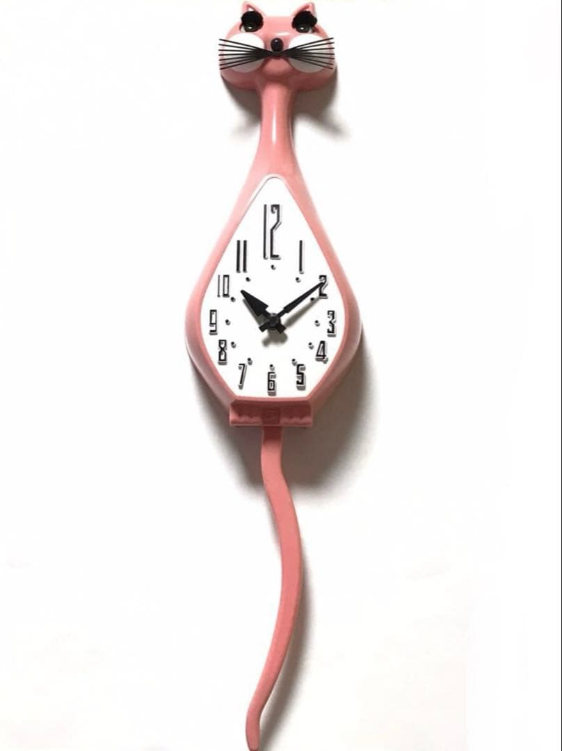 【動作品】 SIMONE ANIMATED WALL CAT CLOCK