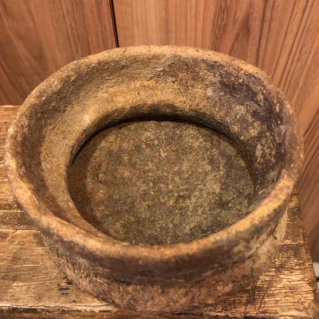 土器 高さ約8cm 直径14cm骨董 アンティーク　シャビー