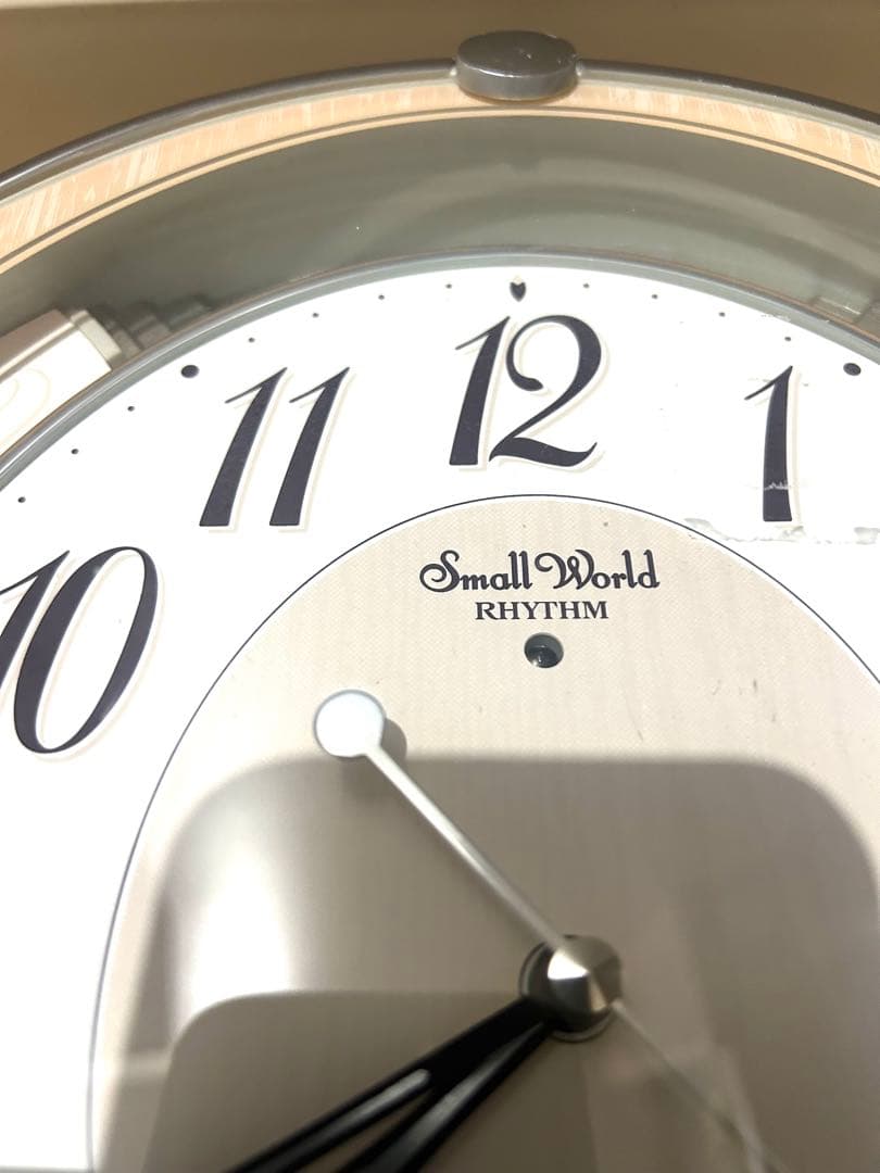 リズム 掛け時計からくり スモールワールド メロディ からくり24曲スワロフキー