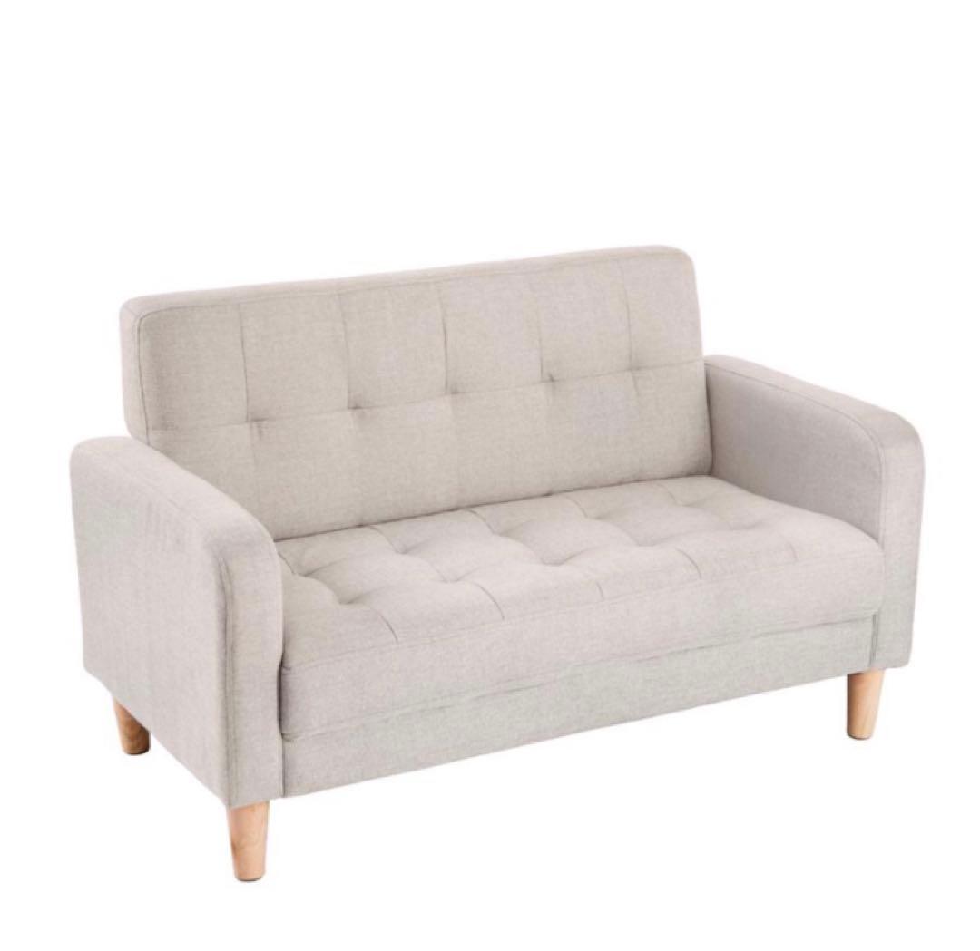 ソファ　ソファー　2人掛け　2人掛けソファ　ホワイトベージュ　ホワイト