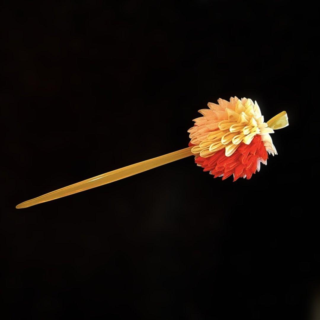 勝山髪飾り 七五三 7歳 (ピンク×藤)