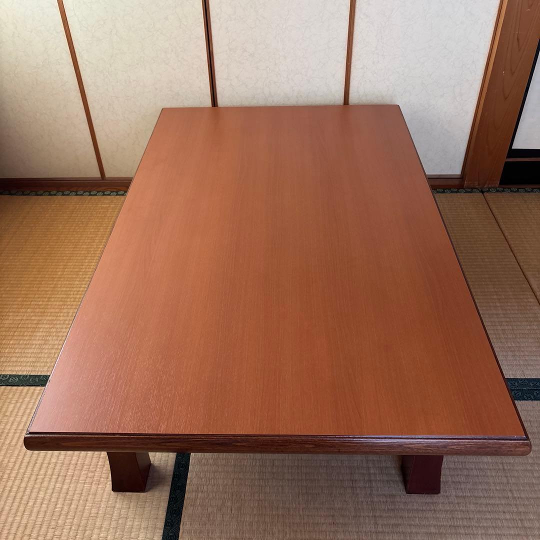 座敷机 木製座卓 テーブル 茶色 昭和レトロ