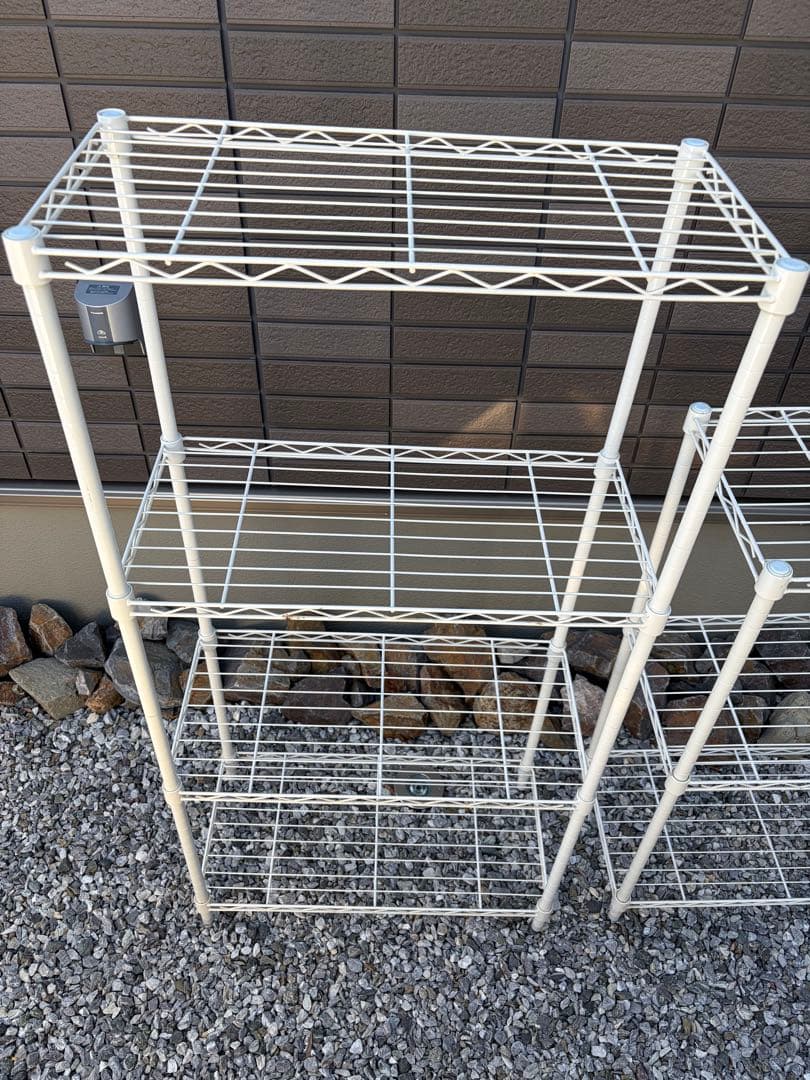 【最終価格】NITORI ホワイト　3段&2段　スチールラック