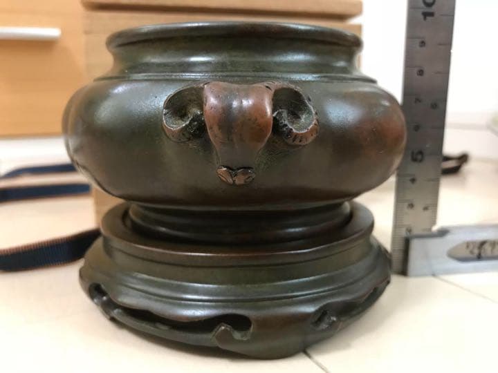 宣徳香炉　木箱付