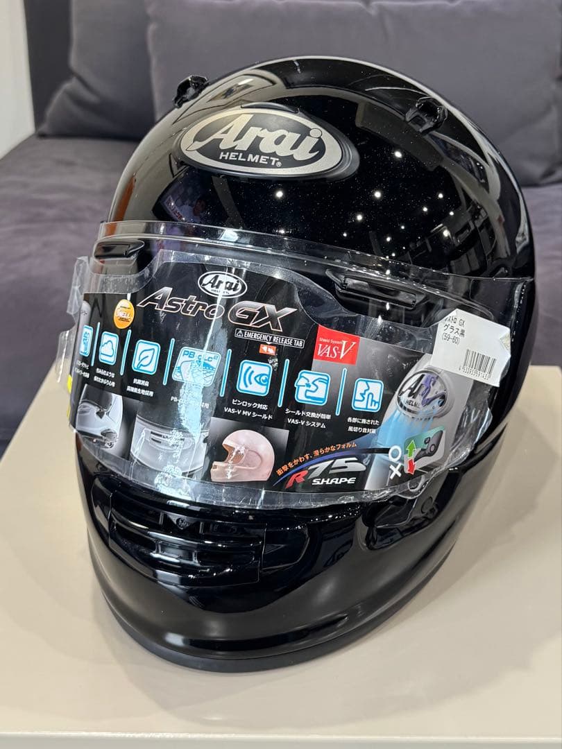 美品★Arai★Astro GX★グラスブラック★L