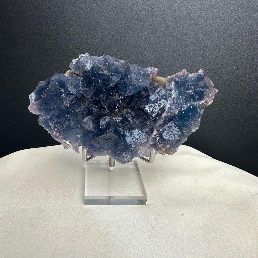 天然石 ブルーフローライト原石標本 置物F.45