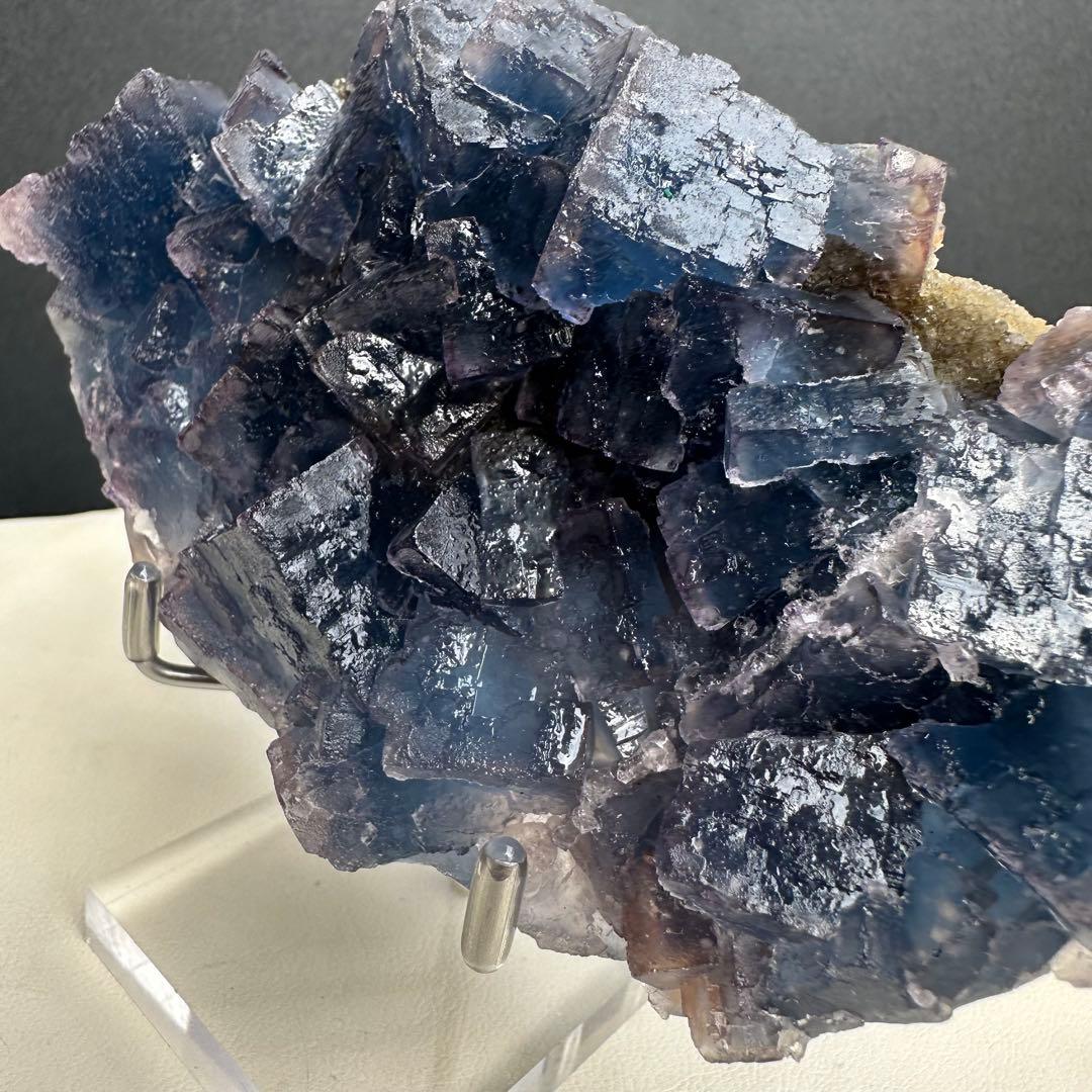 天然石 ブルーフローライト原石標本 置物F.45