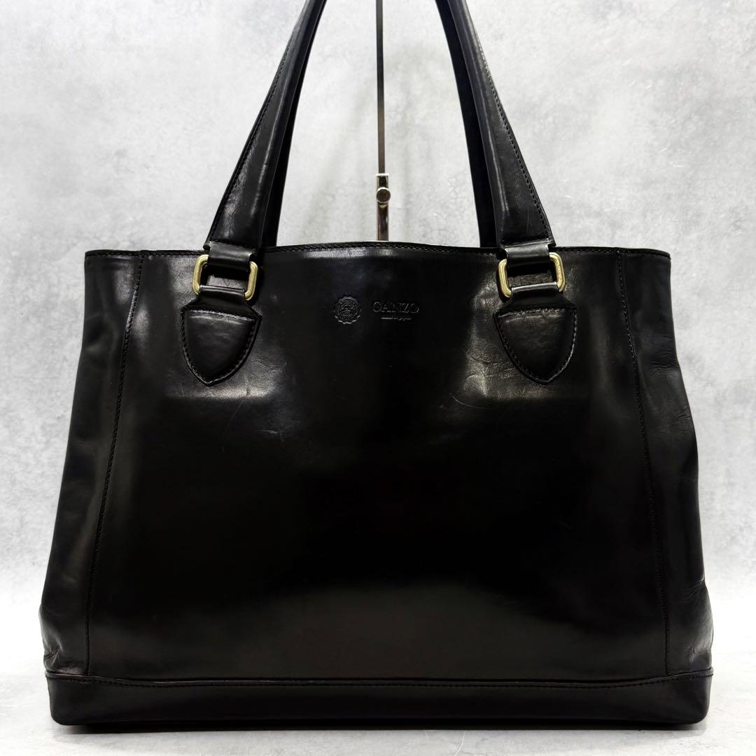 GANZO ガンゾ GUD オープントート 最高級レザー トートバッグ 黒