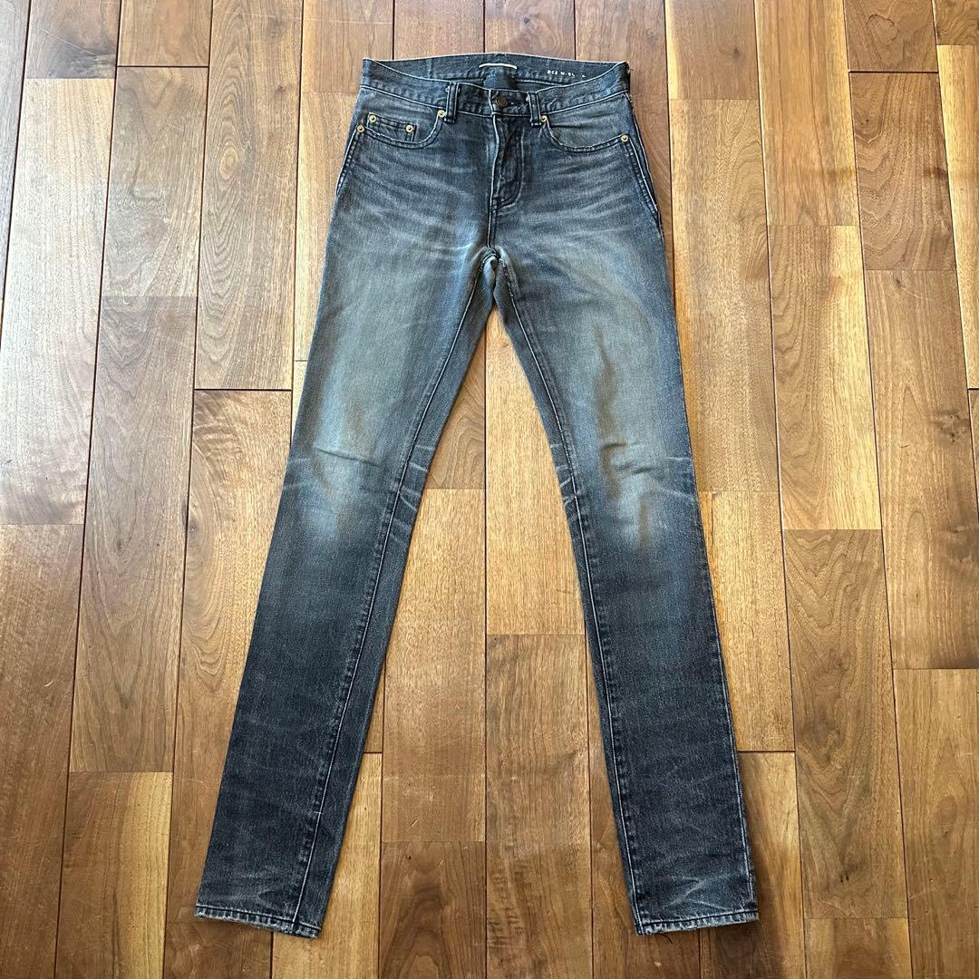 SAINT LAURENT PARIS バック刺繍　スキニーデニム　26