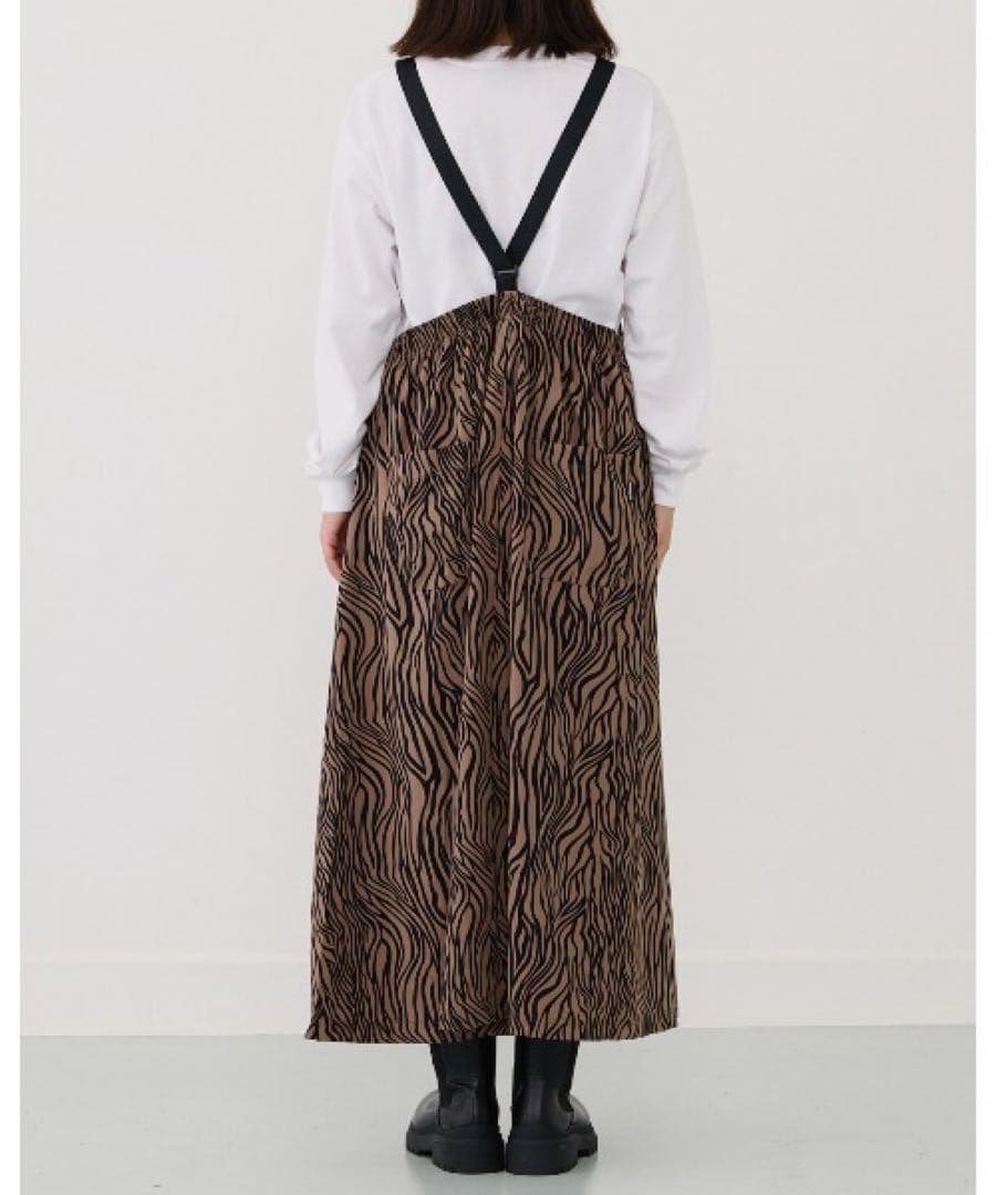 新品　サウザンドマイル THOUSAND MILE サロペットスカート　ゼブラ