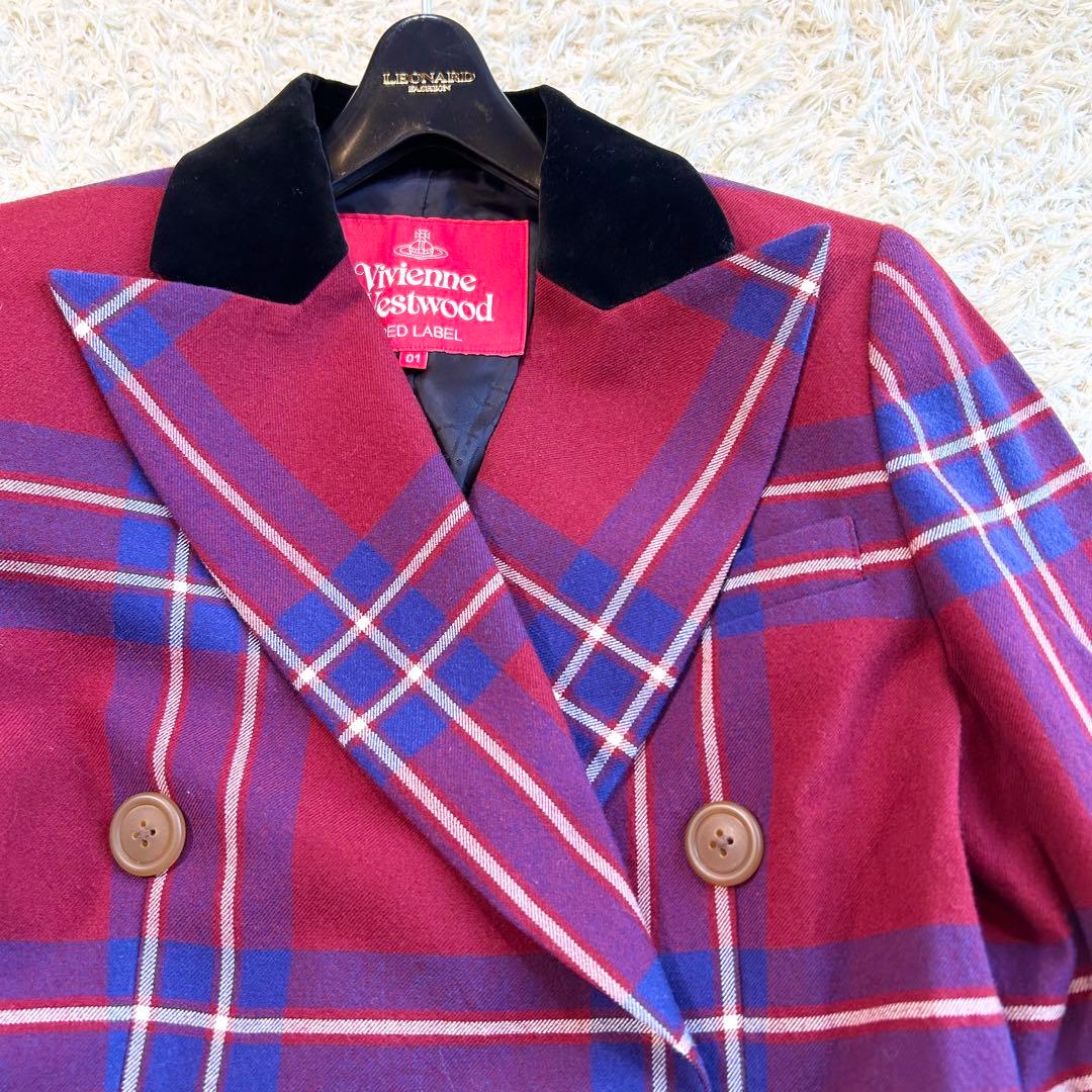 【超希少極美✨️ヴィヴィアンウエストウッド】 タータンチェック ジャケット 赤