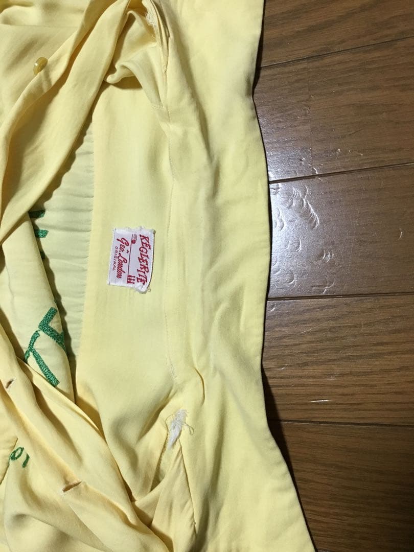 ボーリングシャツ長袖ギャバシャツ　ビンテージ　50S ロカビリー