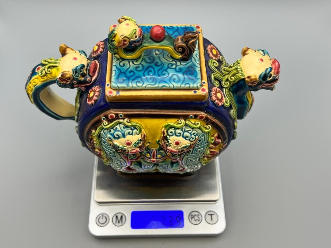 急須　龍図　智盧　陶光　林智信　林俊亨作　交趾焼　陶磁器　台湾交趾