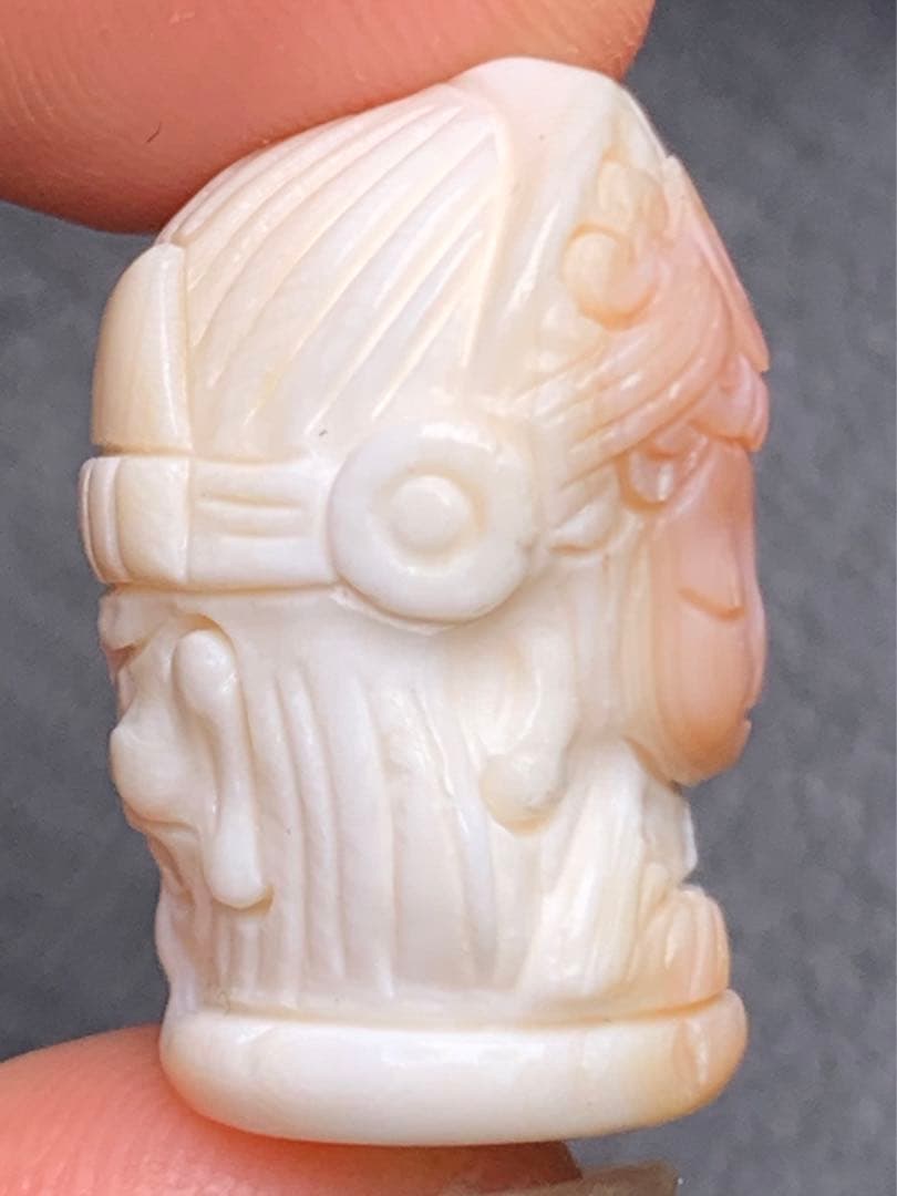 071190 一点限定❗️天然コンクシェルザキラム、貫通穴、14.3＊22.1ミリ