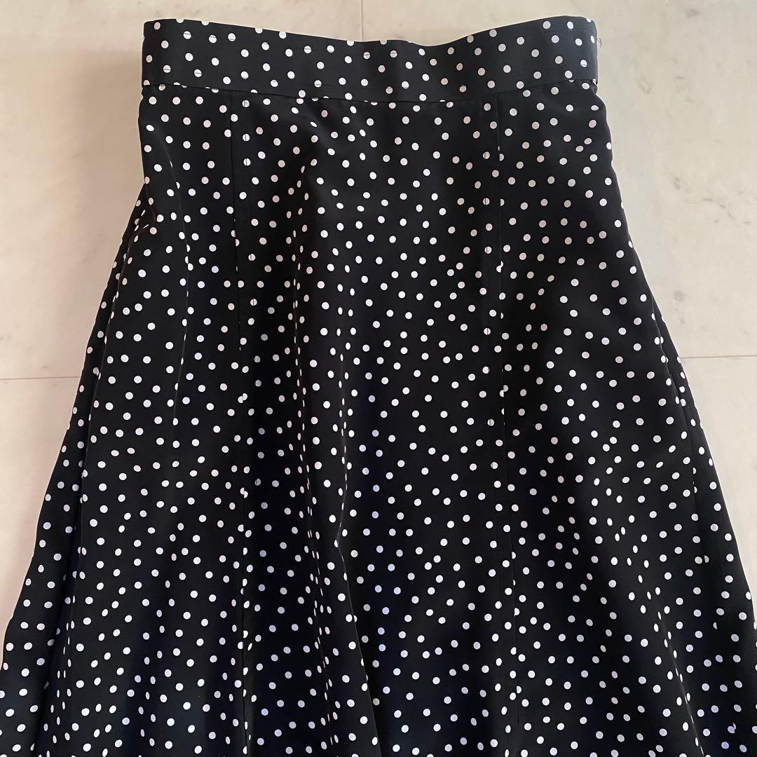 【タグ付き＊未使用品】SINME ドットフレアスカート　HPS別注　サイズS