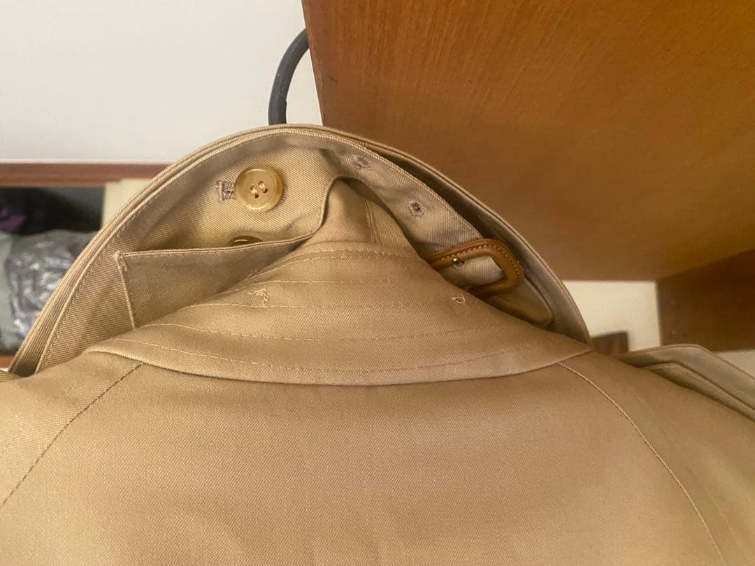 トレンチコート ベージュ チェック柄