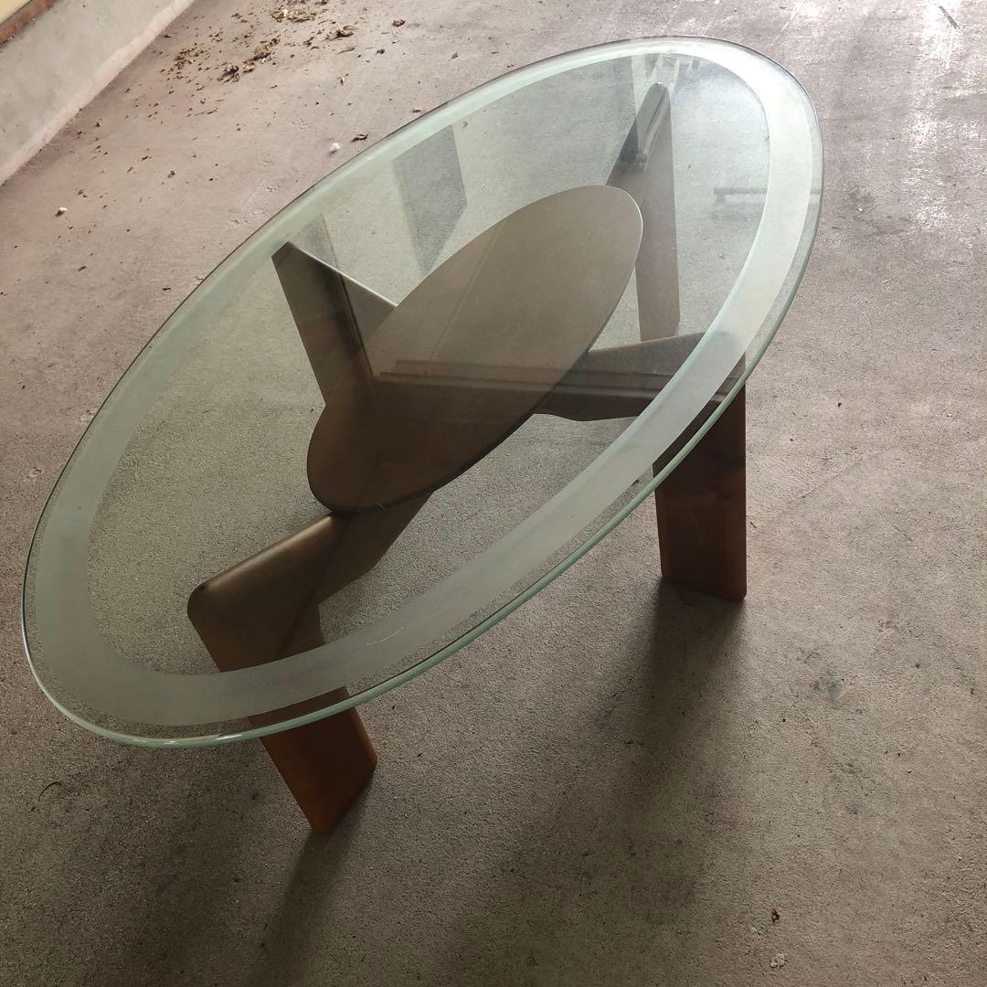 オシャレ！マルニ木工 maruni ガラストップテーブル 120cm幅