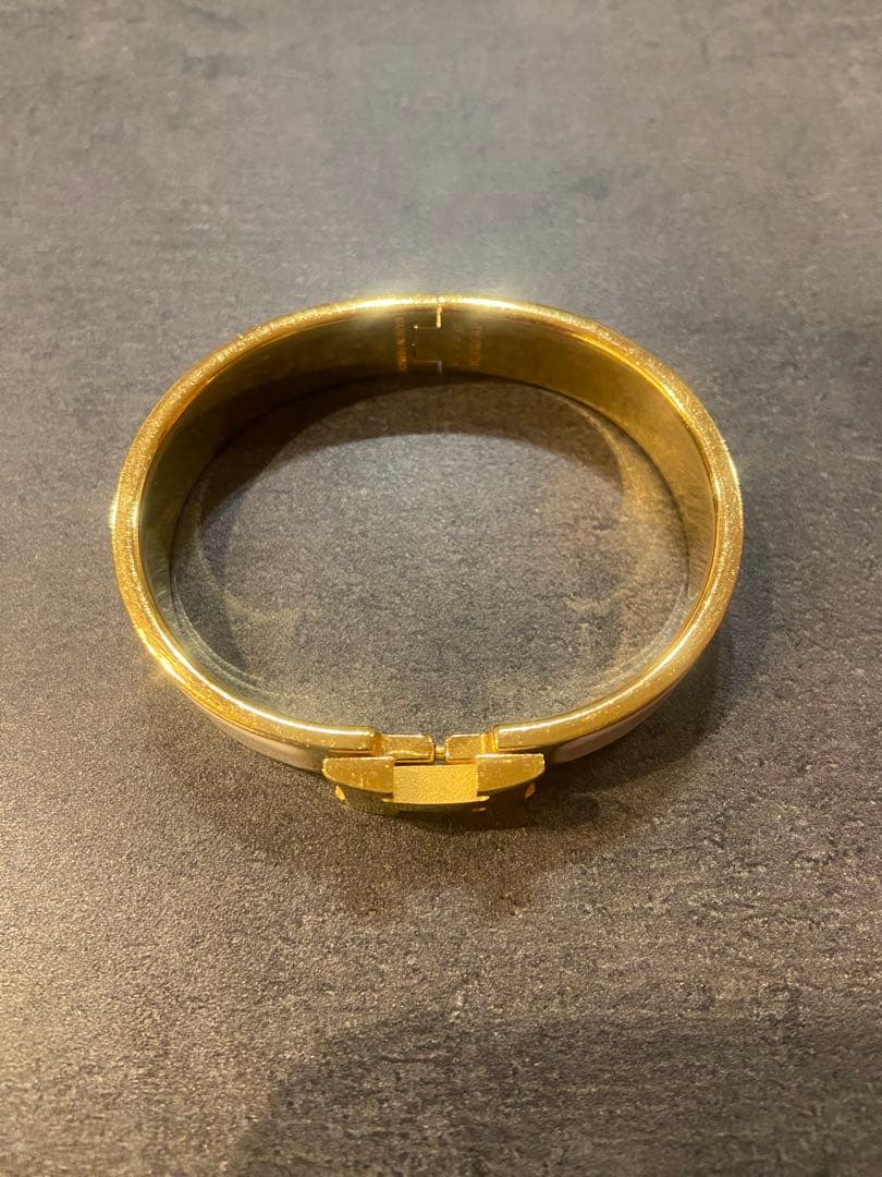 エルメス　ゴールド　ホワイト　バングル