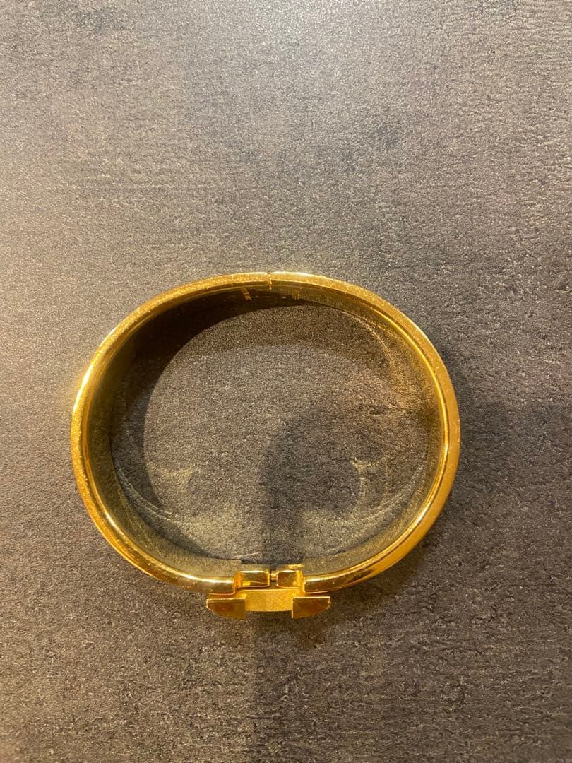エルメス　ゴールド　ホワイト　バングル