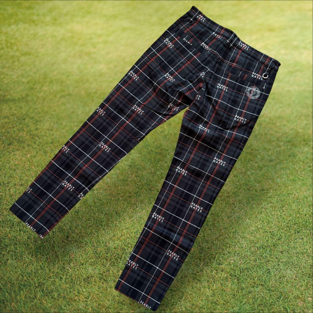 現行モデル　限定品　パーリーゲイツ　パンツ　M〜L相当　チェック　黒　原英莉花