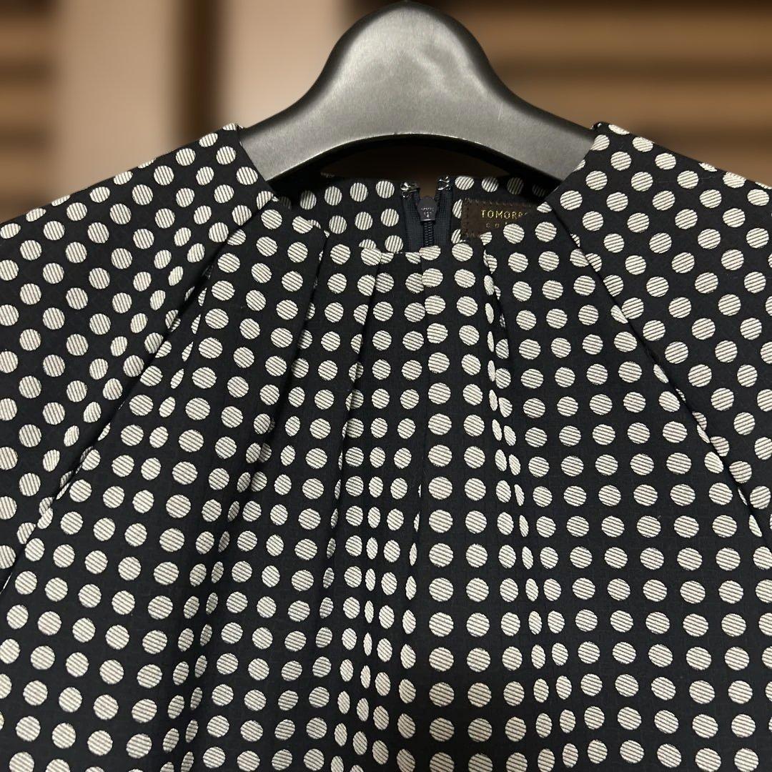 トゥモローランド　半袖ドットブラウス