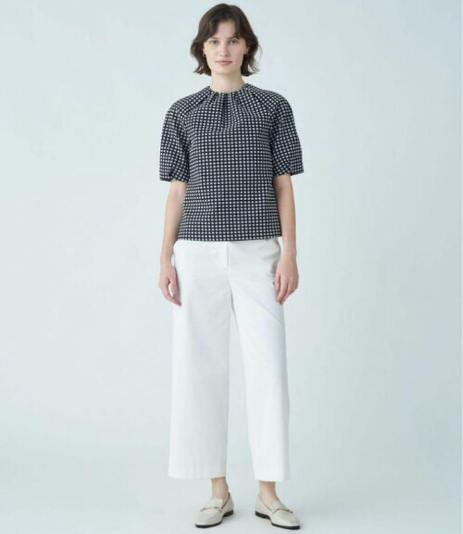 トゥモローランド　半袖ドットブラウス