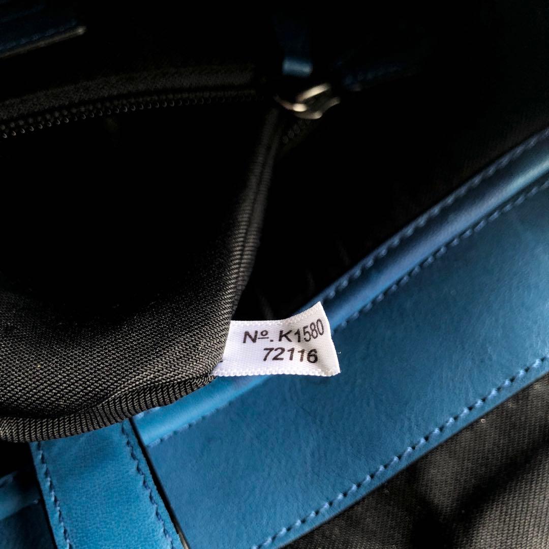 美品✨コーチ COACH メンズ メッセンジャーバッグ レザー ブルー