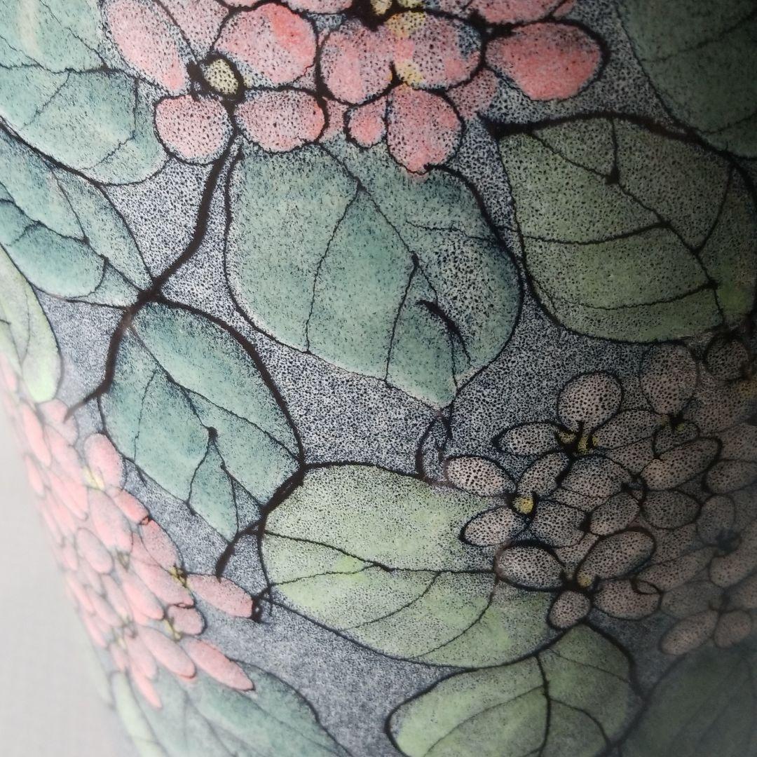 信楽焼傘立て 大容量❗ 天目太花絵 高さ４７cm