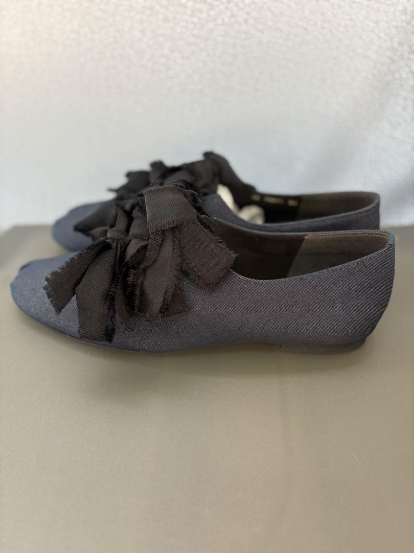 【新品，未使用】LE TALON GRISEサテンリボンバレリーナNo.1639