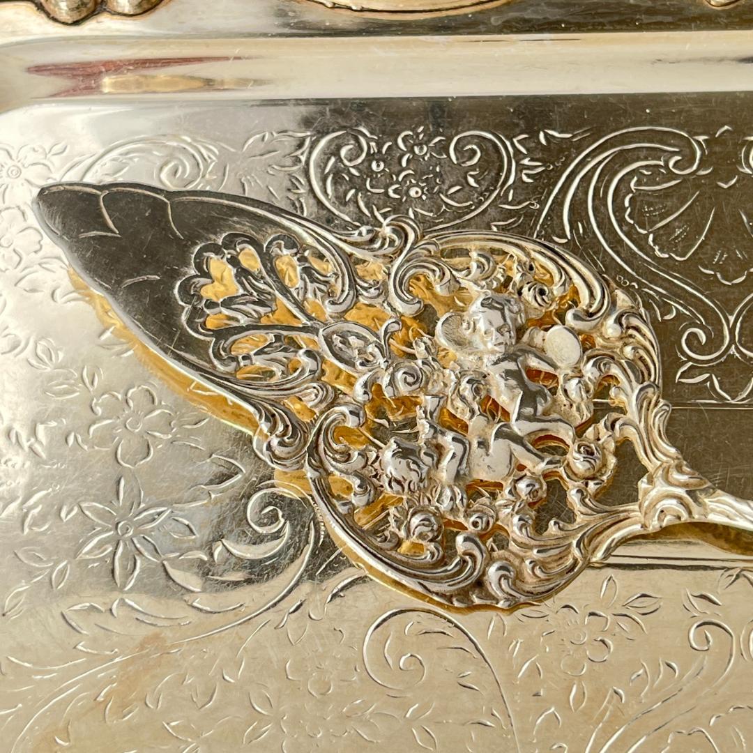 【 Bodemer】 天使と薔薇と透かしのケーキサーバー【純銀】