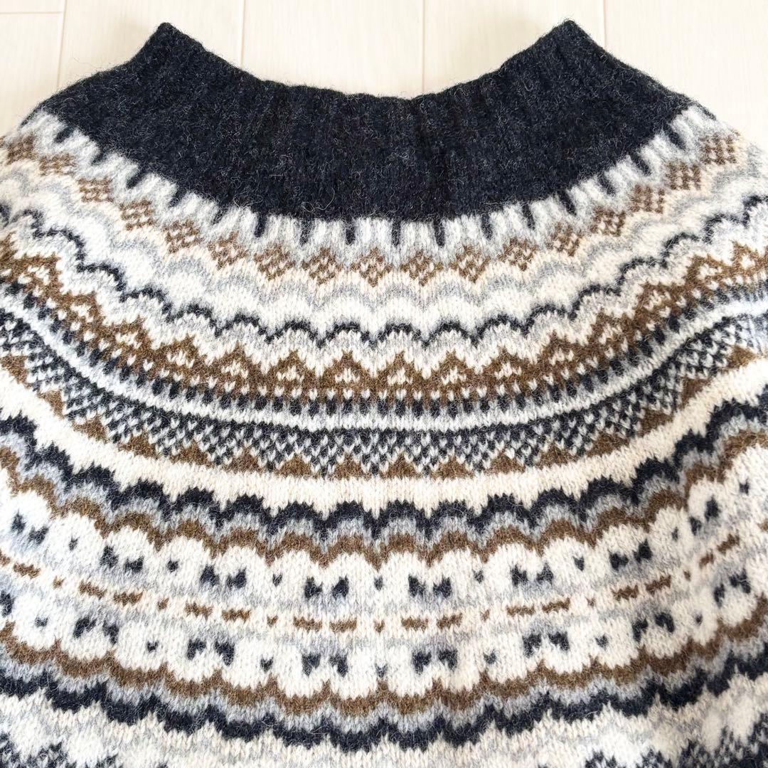 【美品】TOMORROWLAND ウールジャカード クルーネックプルオーバー