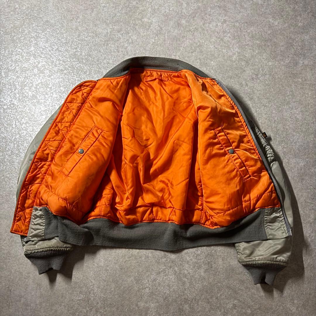 90s USA製 ALPHA ma-1 bomber jacket SILVER