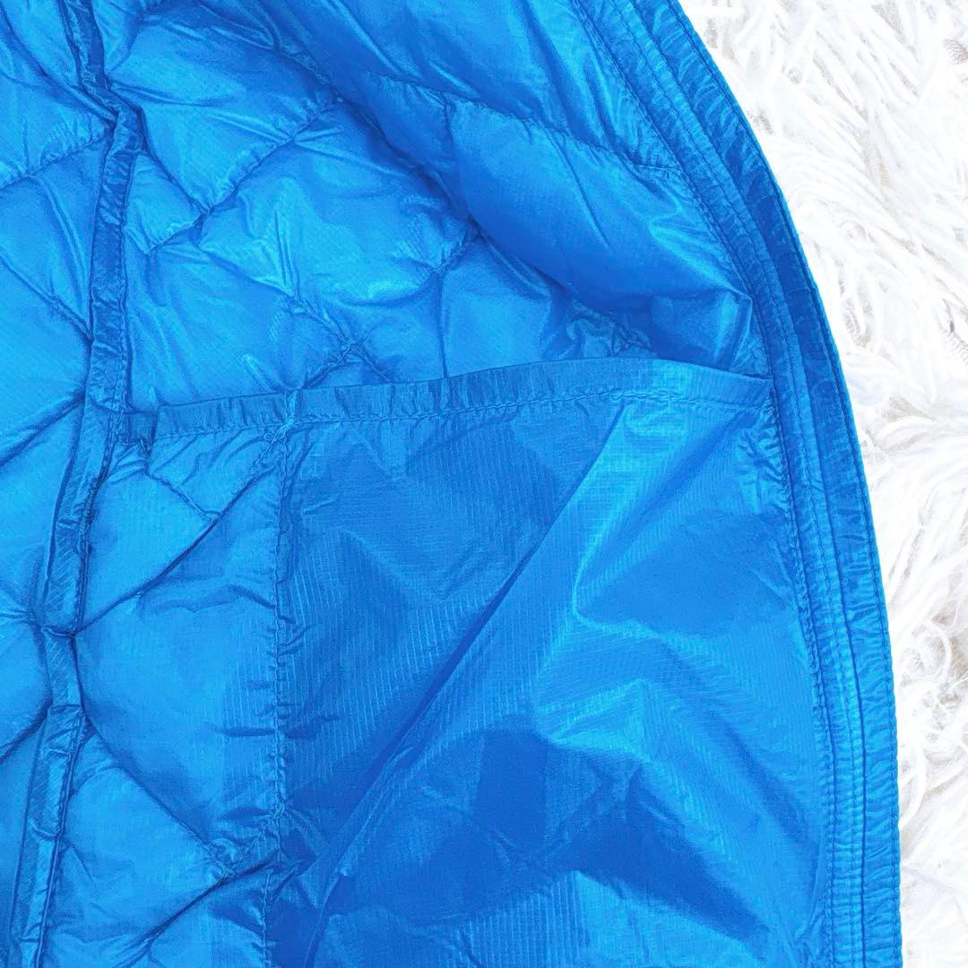 たんかん モンベル EX7000 ダウンベスト ターコイズブルー 美品